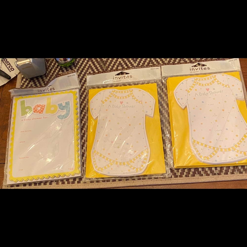 Baby shower invites new in package